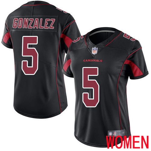 Arizona Cardinals Limited Black Women Zane Gonzalez Jersey NFL Football #5 Rush Vapor Untouchable->women nfl jersey->Women Jersey